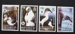 SOUTH GEORGIA QEII 2003 ENDANGERED SPECIES GREY HEADED ALBATROSS SET OF 4 MNH - Picture 1 of 3
