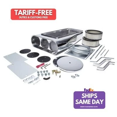 Mr Gasket 6650G, Kit Street Scoop Dual 4-Bbl Carbs High Performance & Racing Par - Image 1 of 4