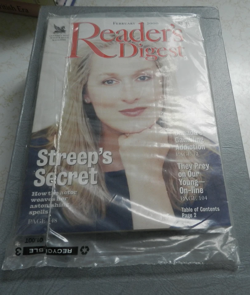 Reader's Digest Meryl Streep Cover February 2000 Still In Package - Image 1 of 1