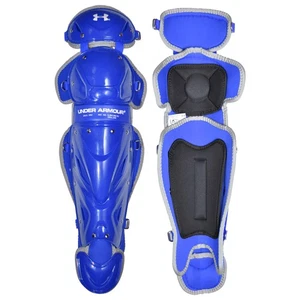 Under Armour UA Victory Series Youth 13� Baseball Catcher's Leg Guards - Royal - Picture 1 of 1