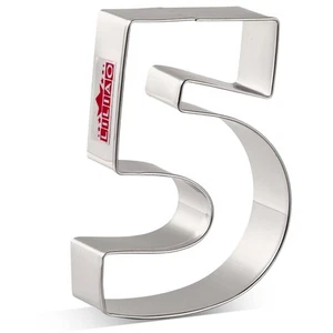 Number 5 Cookie Fondant Biscuit Cutter For Birthday/anniversary/special Day 2.6 - Picture 1 of 5