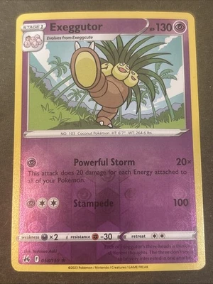 Exeggutor 058/159 SWSH: Crown Zenith Reverse Holo Pokémon TCG NM - Image 1 of 2