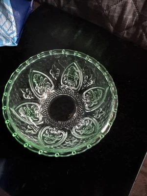 Indonesia Hand Painted Hearts Of Color Green Bowl - Image 1 of 3