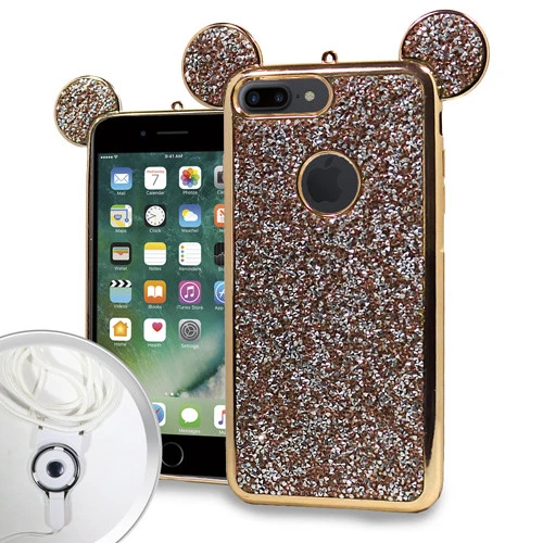Funda de peluche GSA dorada para iPhone SE (2022-20), 8, 7 (4,7") dorada Foto 1 de 1