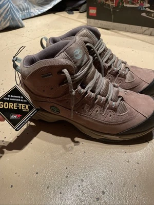 NUEVO CON ETIQUETAS Timberland Botas Marrón Mujer Talla 8.5 Marrón Gore-Tex Impermeables Senderismo Foto 1 de 4