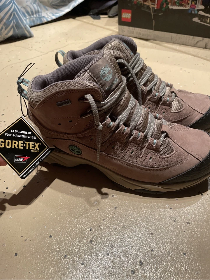 NUEVO CON ETIQUETAS Timberland Botas Marrón Mujer Talla 8.5 Marrón Gore-Tex Impermeables Senderismo Foto 1 de 4