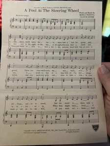Merle Travis Advance Artist 1949 partituras Un loco al volante - Imagen 1 de 1