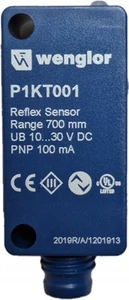 Wenglor P1KT001 Reflex Sensor, 700mm, IO-Link, 10–30V DC, IP67/IP68 - Picture 1 of 4