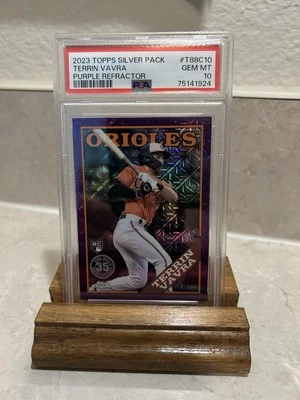 2023 Topps Series 1 Silver Pack TERRIN VAVRA Purple Refractor /75 Mint PSA 10 - Image 1 of 2