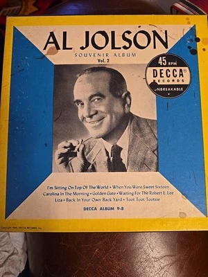 Box Set 4 Vinyls Al Jolson: Souvenir Album Vol. 2 Decca 45 RPM 7"  - Image 1 of 4