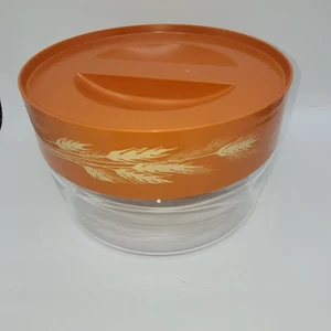 Pyrex Autumn Harvest Wheat Canister - 7080-G - See-N-Store Vintage  - Picture 1 of 12