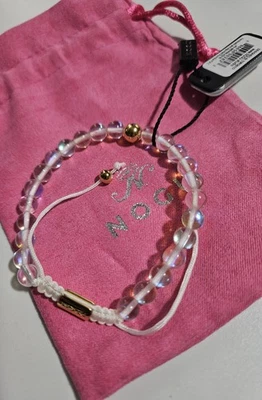 NOGU Pulsera Ajustable Cristal Oro Acentos Pulsera Nueva Con Etiquetas Con Bolsa Rosa Foto 1 de 3