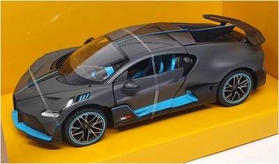 Rastar 1/24 Scale Diecast 63900 - Bugatti Divo - Matt Grey/Blue - Image 1 of 4