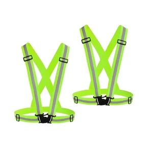 Chiwo Reflective Vest Running Gear 2Pack, High Visibility Adjustable Safety Vest - Picture 1 of 2