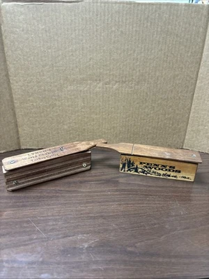 2 llamadas de pavo de madera de la década de 1970, Lynch’s & Penns Woods Hunting Foul Foto 1 de 4