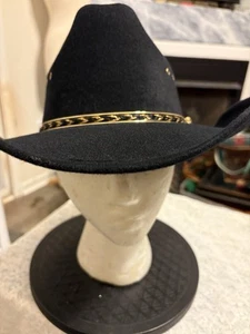 Western Express Classic Cowboy Western Hat Black SIZE 7 - Picture 1 of 8