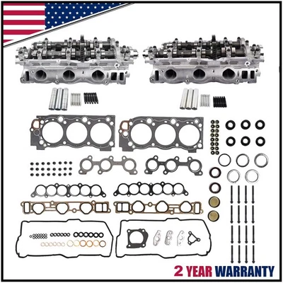 Left & Right Cylinder Head + Gaskets For Toyota 3.4 5VZ-FE Tacoma Tundra 4Runner - Image 1 of 4