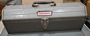 Vintage Craftsman Crown Logo Tombstone Hip Roof Metal Tool Box 65161 USA - Picture 1 of 8