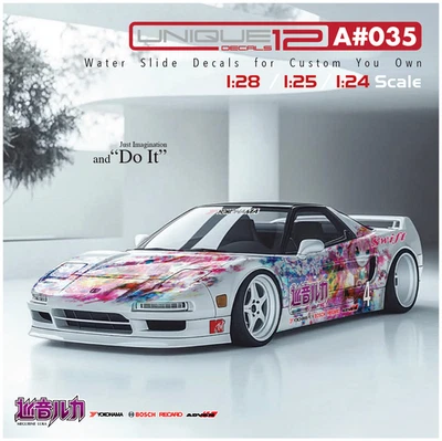 Megurine Luka volcaloid Racing WaterSlide Decal 1/24 - 1/28 RC Diecast A035 - Image 1 of 4
