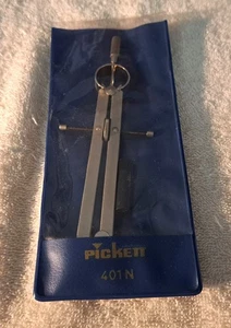 Vintage Pickett Drafting Compass/Divider 401N with Plastic Pouch Germany - Picture 1 of 3
