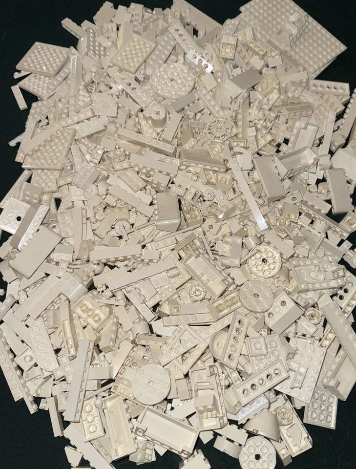 Огромный Оптовый Лот БЕЛЫХ Кирпичиков Lego Блоки Части Технические Тарелки - Изображение 1 из 4