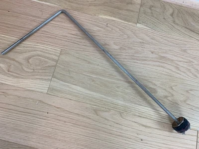 SLINGERLAND 1930s Vtg CYMBAL L-ARM 18" Long Fixed 5/16" Diam. Traps Holder Mount - Image 1 of 4