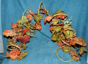 GORGEOUS FALL LEAF & BERRY TWISTED/SPIRAL GARLAND! AUTUMN THANKSGIVING! #19 - Picture 1 of 5