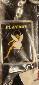 Early 2000 Playboy Vintage Cover Black Bunny Keychain ~ New~ RARE Employee Gift - Picture 1 of 5