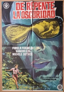 And Soon the Darkness ORIGINAL Spanish '71 POSTER Brit Thriller unique JANO art - Picture 1 of 4