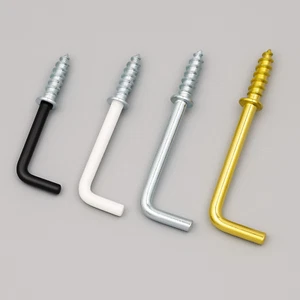Small Medium Large PVC DRESSER HOOKS Hat Cup Keys 25mm/32mm/38mm/50mm L Hooks - Picture 1 of 12