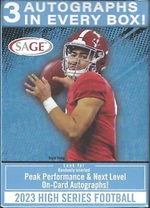 2023 Sage Football High Series Factory Sealed Retail Blaster Box - Picture 1 of 1