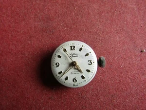 Vintage Lathin 17 Jewels Lady Watch Movement With Dial for Parts or Repairs - Picture 1 of 4