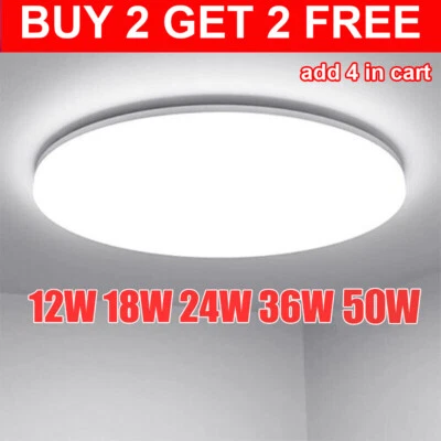SUNYDEAL ROUND LED CEILING LIGHT PANEL DOWN LIGHTS BATHROOM KITCHEN LIVING ROOM WALL LAMP
