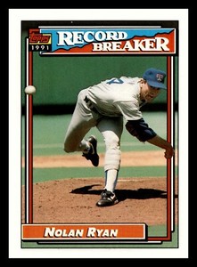 1992 Topps Record Breaker Nolan Ryan HOF Texas Rangers #4 NM-MINT Baseball Card