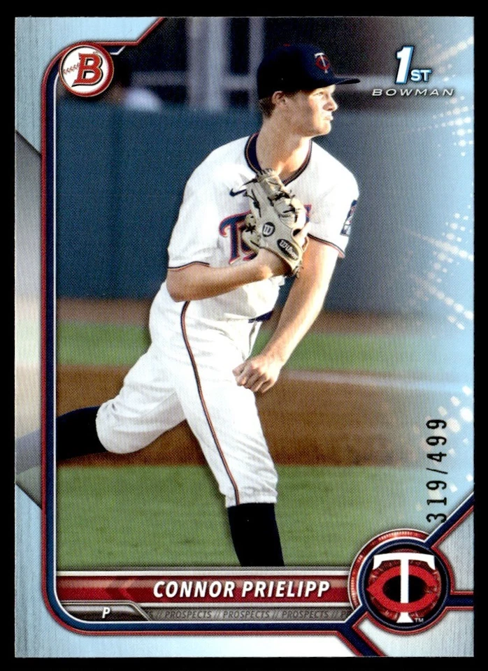 2022 Bowman Draft Sky Blue 319/499 Connor Prielipp #BD-8 TS7 - Image 1 of 2