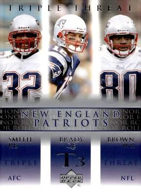 Smith / Brady / Brown 2002 Upper Deck Triple Thread #77 - Imagem 1 de 2