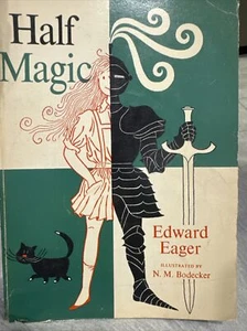 Half Magic By Edward Eager Paperback Book 1954 Fantasy - Imagen 1 de 2