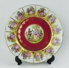 JK Carlsbad Bavaria Adler 19.5cm Porcelain Cabinet Plate - Red Fragonard Vintage