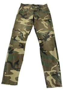 R13 Women’s Camouflage Boy Skinny Camo Jeans Sz 26 Made In Italy Japan Fabric - Picture 1 of 12