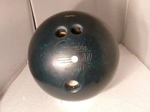 Vintage Columbia 300 Green Swirl 14 lbs 2 ounces Drilled Bowling Ball - Picture 1 of 7