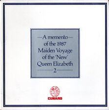 QE2 1987 " 2ème Maiden Voyage " Argent Médaillon & Étui - Nautiques Navires