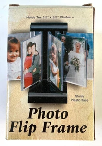 Photo Flip Frame; Holds 10 2.5" x 3.5" Photos - Picture 1 of 5