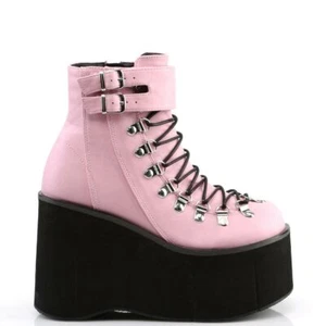 Demonia Kera-21 Baby Pink Platform Boots • Ships in 2-4 Weeks • Gothic - Picture 1 of 4