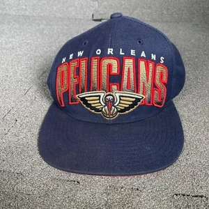  Orleans Pelicans Mitchell & Ness NBA Team Logo Snapback, Hat, Cap, Navy - Picture 1 of 8