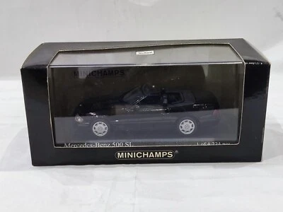 MINICHAMPS 1/43 Black Mercedes-Benz 500 SL  1999 400 033030 RARE!! - Image 1 of 4