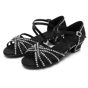 Ballsaal Tanzschuhe Frau Latin Tanzschuhe Strass Mädchen Salsa Tango Schuhe - Bild 1 von 16