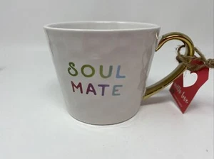 Harvest Green Studio Soul Mate Gold Handle Ceramic Coffee Mug BB02B25012 - Picture 1 of 4