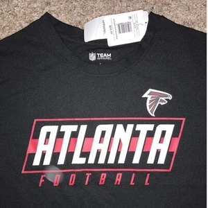 NWT NFL Atlanta Falcons Football T-Shirt Team Apparel Black Short Sleeve - Picture 1 of 7