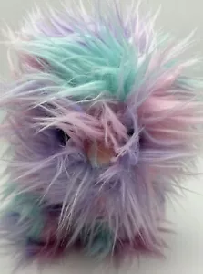 Build a Bear Fuzzy Angora Pastel Pink Purple Aqua Bunny - Picture 1 of 7