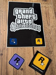 Grand Theft Auto GTA San Andreas R* Rockstar Games A4 Promo Sticker Sheet - Picture 1 of 1